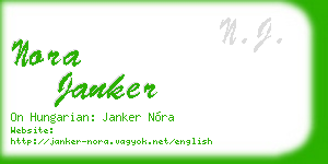 nora janker business card